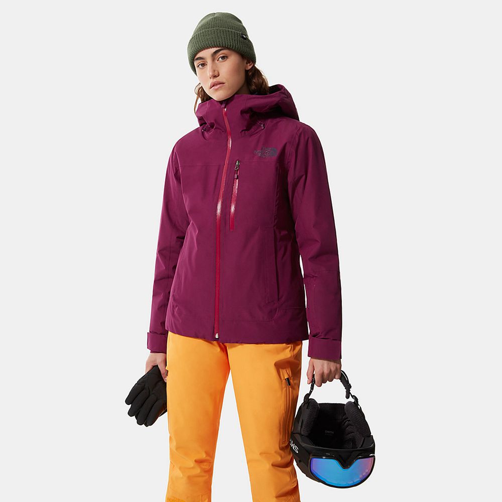 The North Face Ski Jacket Womens Australia - The North Face Descendit Purple Skiing And Snowboarding